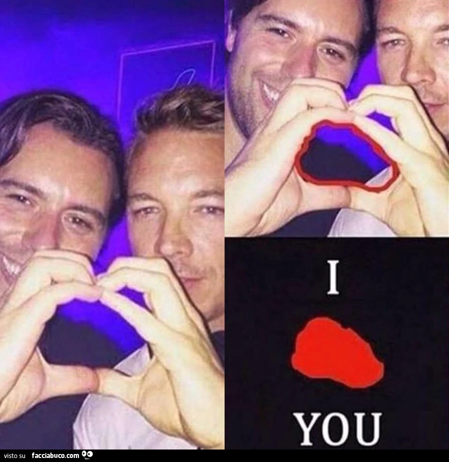 Ragazzi fanno un cuore con le mani: I love you