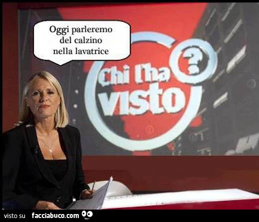 Oggi parleremo del calzino nella lavatrice. Chi l'ha visto?