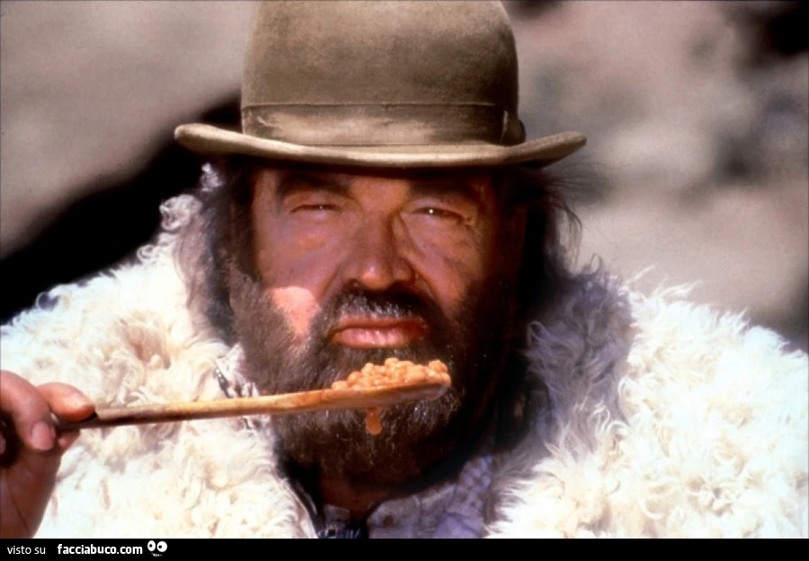 Bud Spencer mangia i fagioli