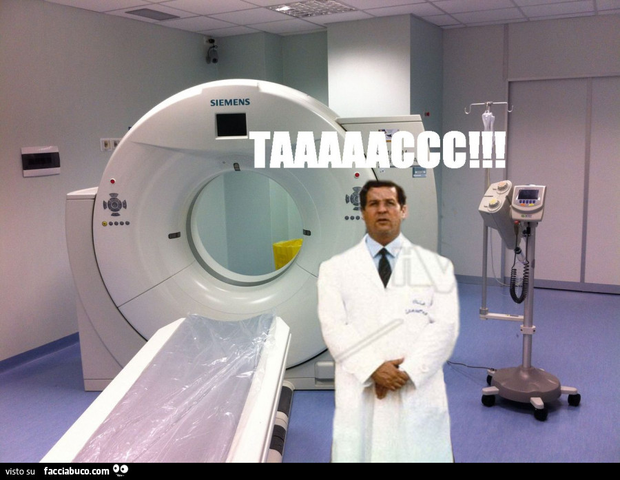 Renato Pozzetto in radiologia. Tac