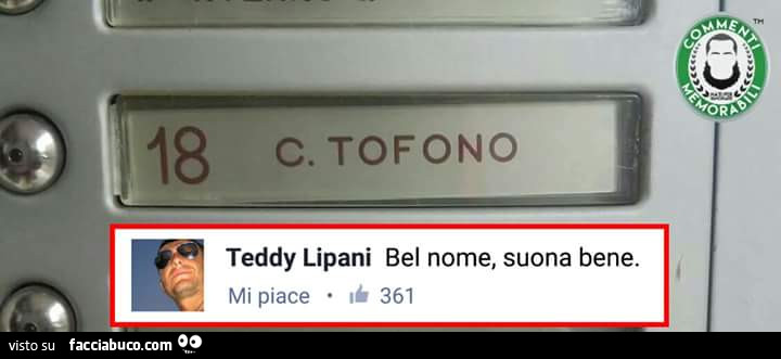 C.Tofono. Bel nome, suona bene