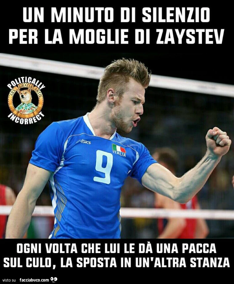 Un minuto di silenzio per la moglie di Zaystev. Ogni volta che lui le da una pacca sul culo, la sposta in un'altra stanza