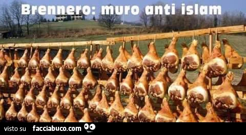 Brennero: muro anti Islam
