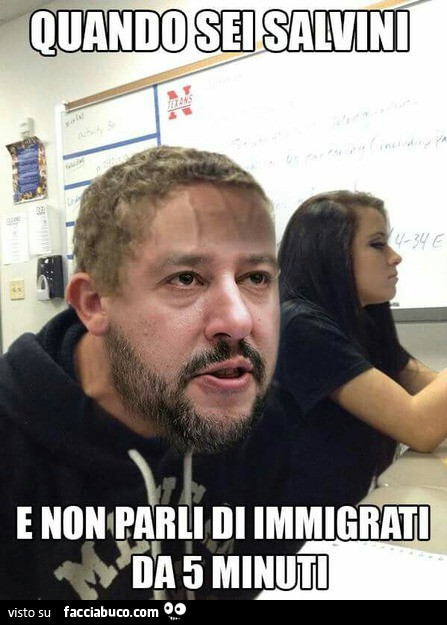 Quando sei Salvini e non parli di immigrati da 5 minuti