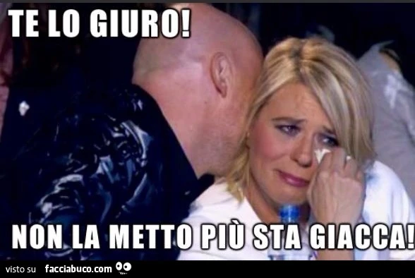 Te lo giuro! Non la metto più sta giacca