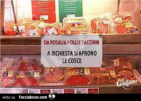 Da Rosalia polli e tacchini. A richiesta si aprono le cosce