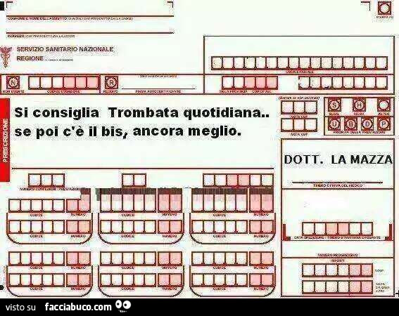 Si consiglia trombata quotidiana. Se poi c'è il bis ancora meglio
