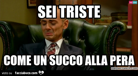 Enzo Miccio: sei triste come un succo alla pera