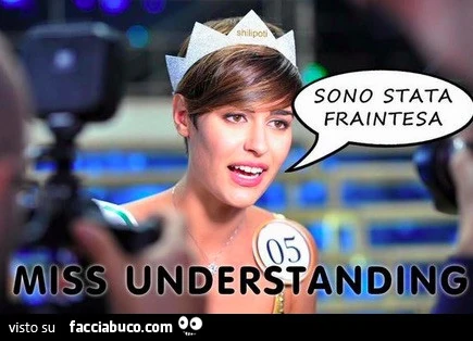 Sono stata fraintesa. Miss Understanding
